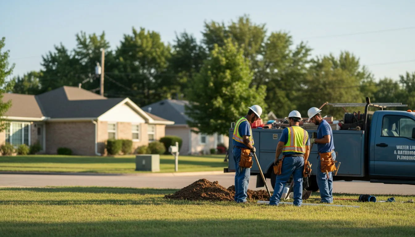 Residential water line and bathroom plumbing service in Ossian, IN